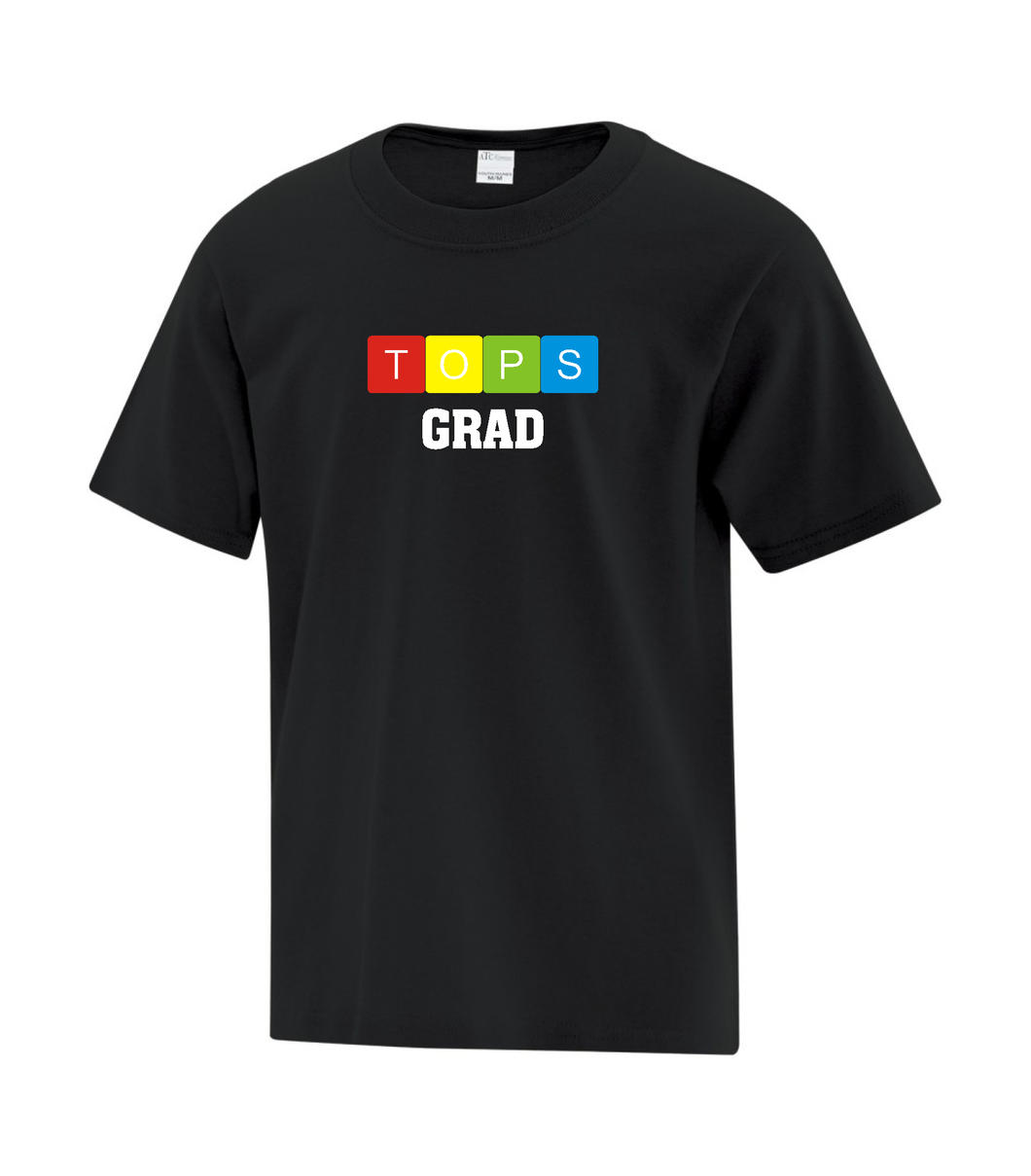 Youth T-Shirt - GRAD with TOPS blocks logo
