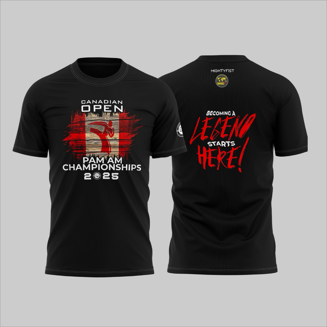Adult Black T-Shirt - 2025 Canadian Open Pan Am Championships