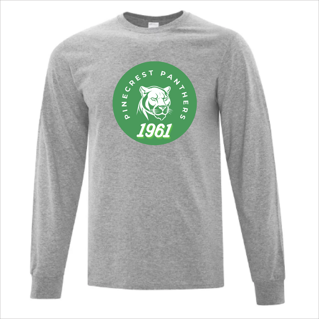Adult Grey Long Sleeve T-Shirt - Pinecrest Panthers