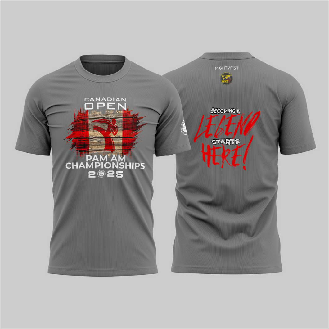 Youth Grey T-Shirt - 2025 Canadian Open Pan Am Championships