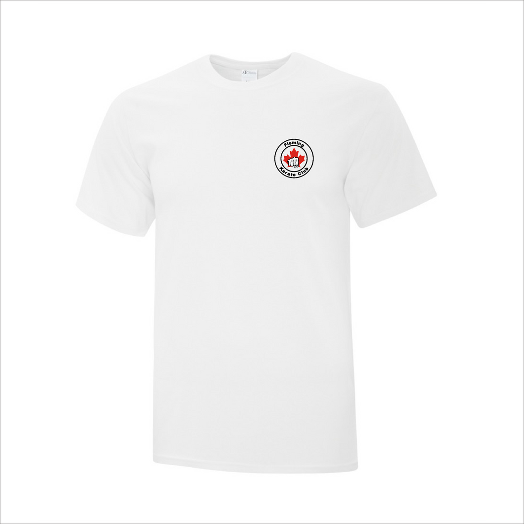 Youth White T-Shirt - Fleming Karate Club