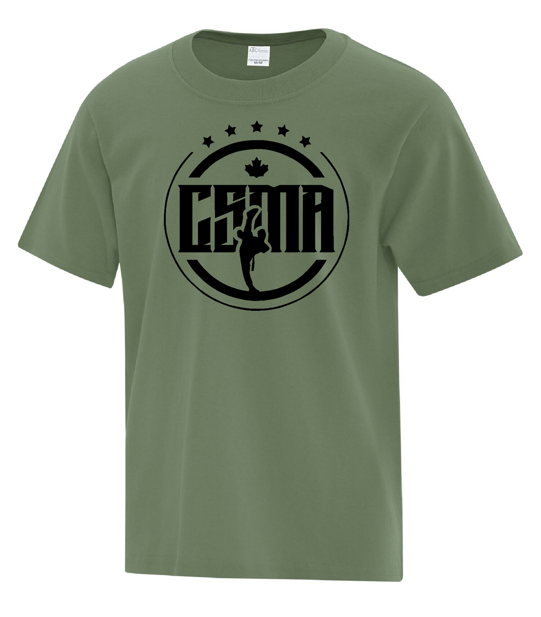 Youth Army Green T-Shirt - CSMA logo   *LIMITED EDITION*