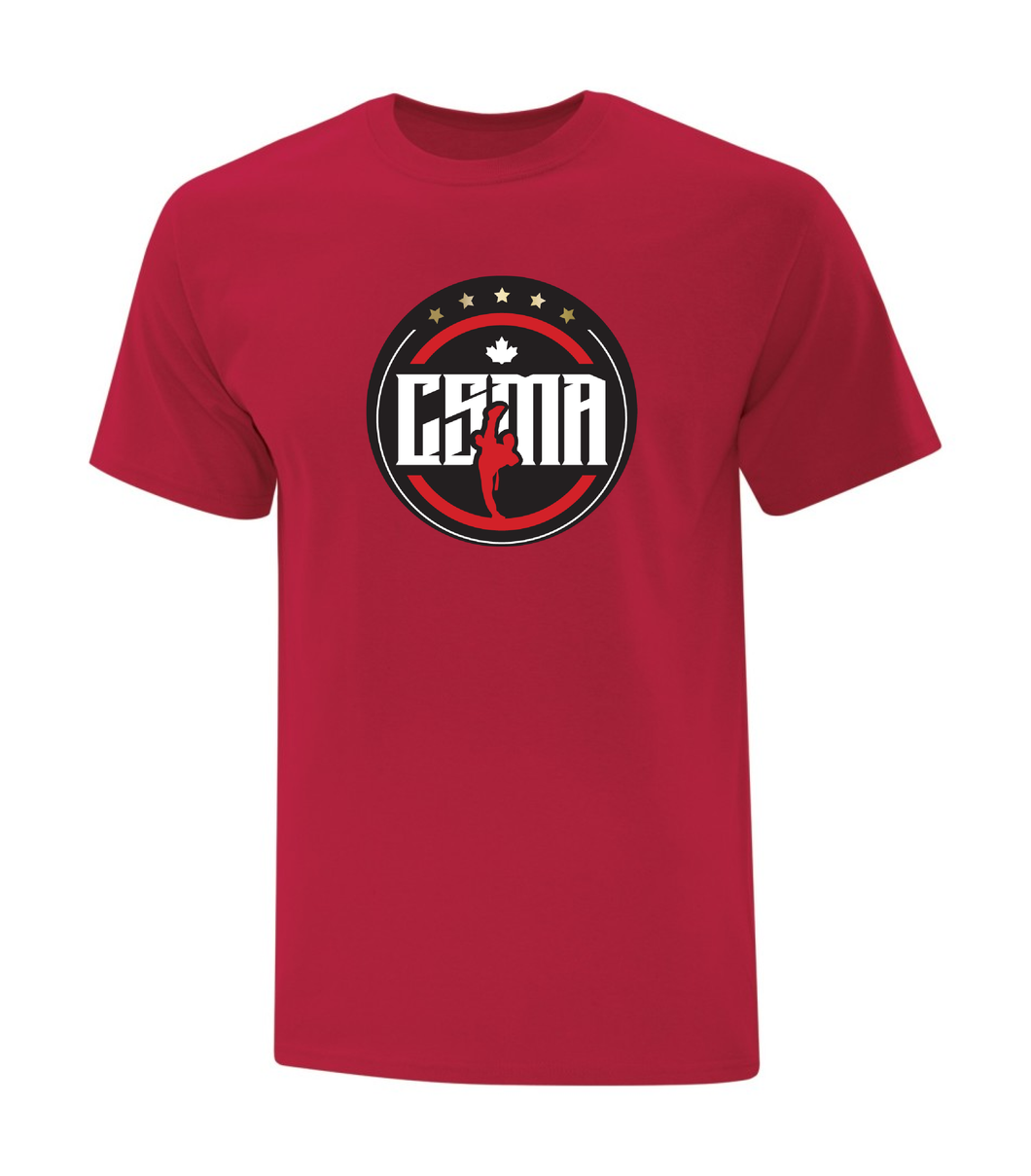 Red Men's T-Shirt - CSMA logo