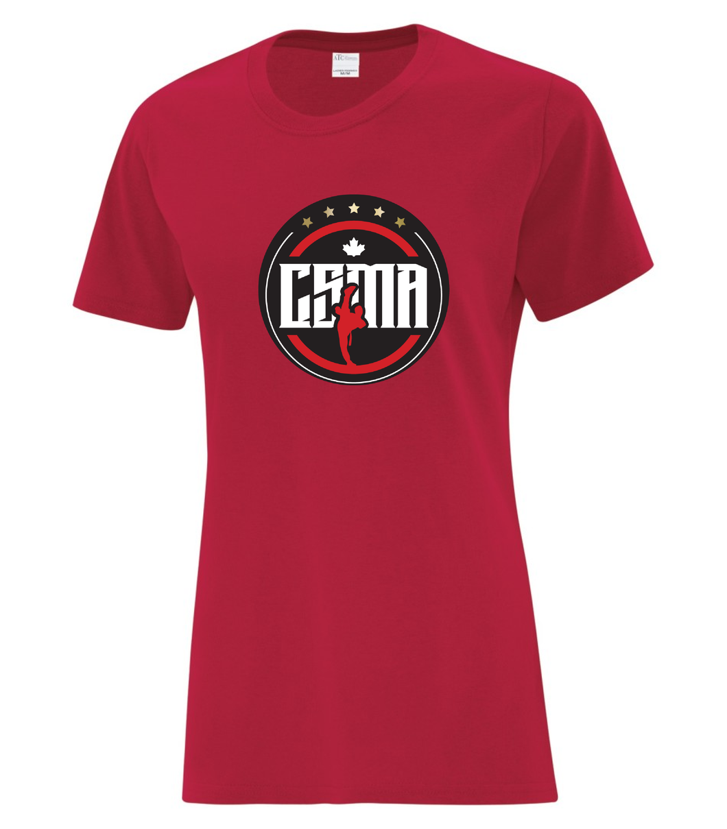 Red Women's T-Shirt - CSMA logo