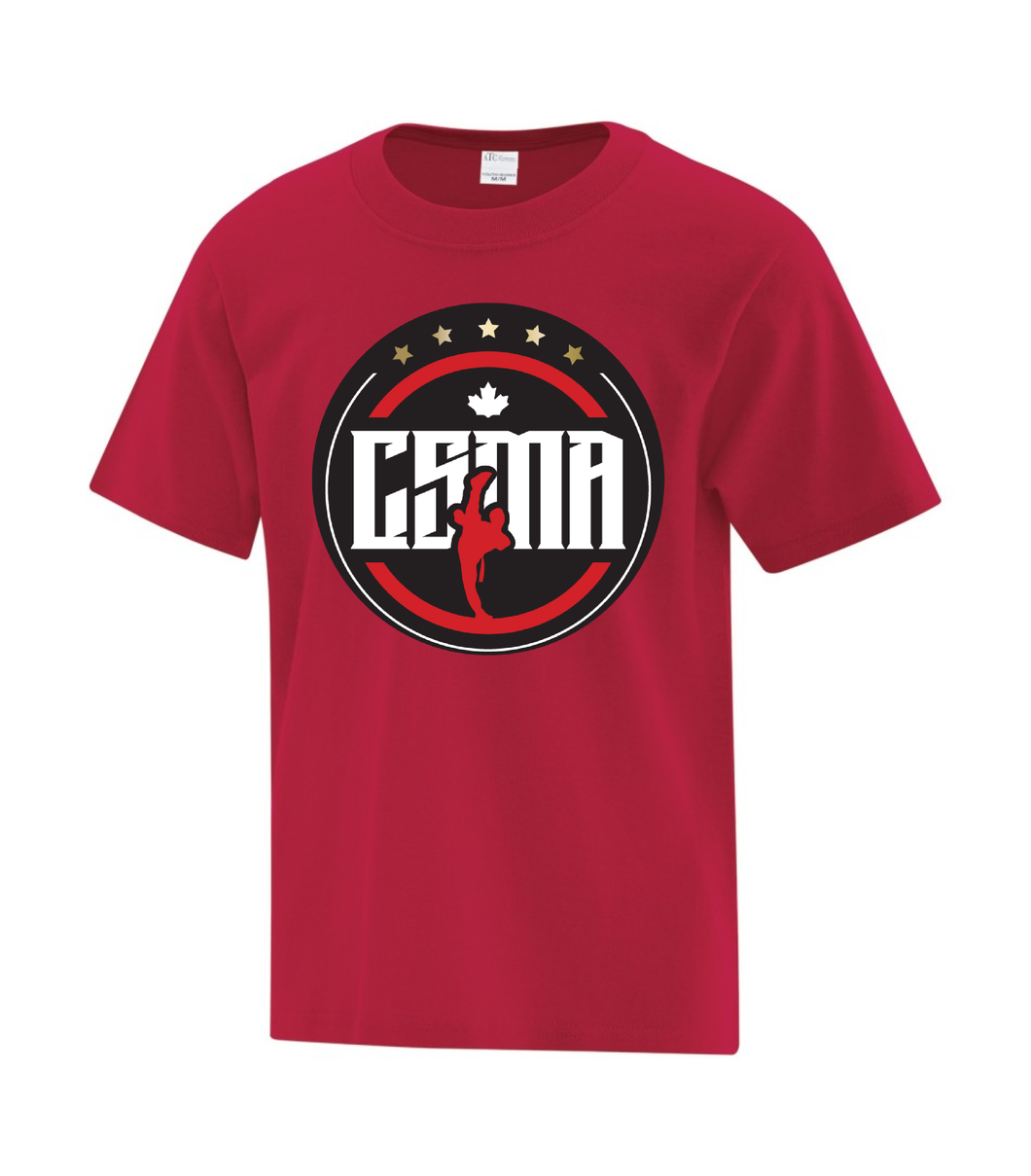 Red Youth T-Shirt - CSMA logo